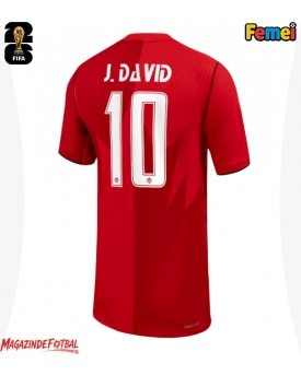 Canada Jonathan David #10 Echipament de Fotbal Replică Mondial 2026 Femei Acasa Canada Jonathan David #10 Echipament de Fotbal Replică Mondial 2026 Femei Acasa